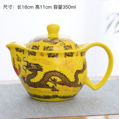 Keramisk tekanna kung fu te jingdezhen landskap blått och vitt benporslin kontor tekanna hem  mj82204: D