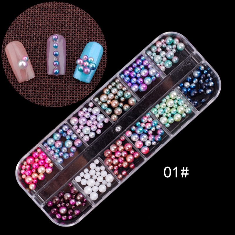 Gemengde Kleur Nail Rhinestones Stones Nail Art Decoraties Strass Decoratie 3D Manicure Steentjes Voor Nagels Art Accessoires: color 1