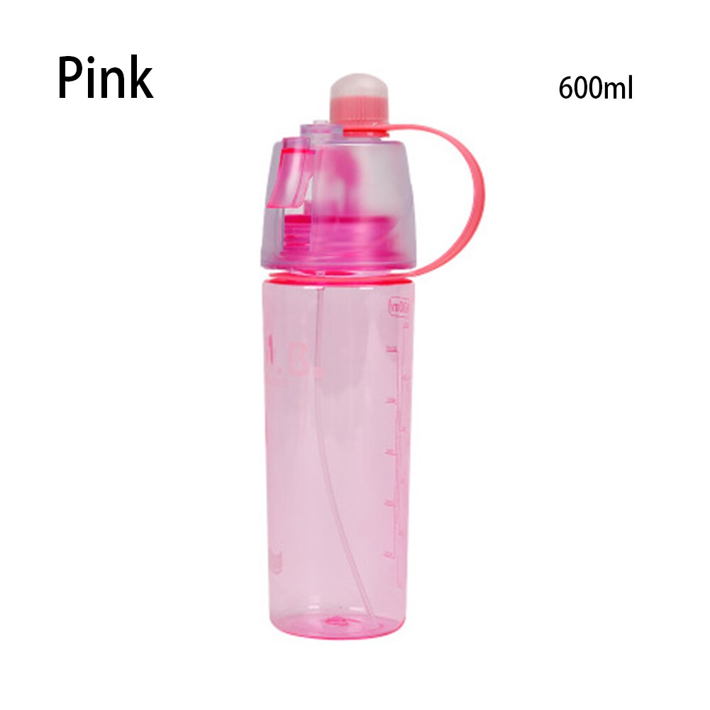 Spray Sports Water Bottle Sports Bottle For Outdoor Sports Gym Rociar Agua deportes: R-600ml