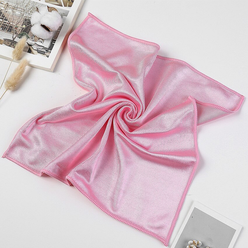 1pc Wipe Glass Cloth No Trace Absorbable Soft Microfiber No Lint Window Car Rag Cleaning Towel Kitchen Cleaning Cloth Wipes: Pink