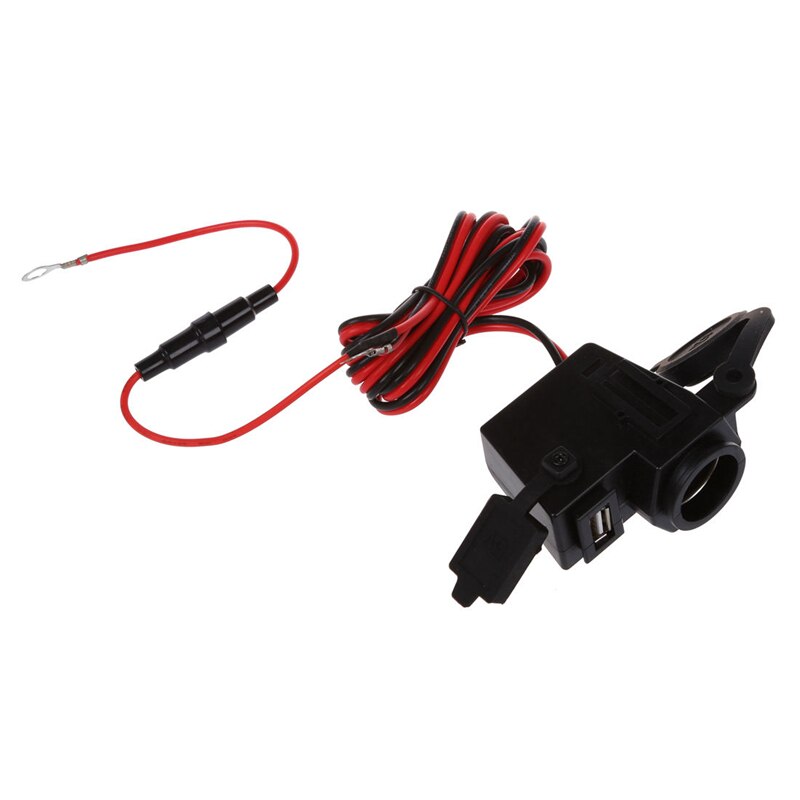 Vanntett bil sigarettenneruttak  dc 12v 1a usb 5v adapter for moto billader