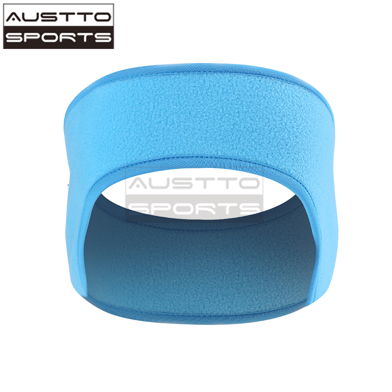 Austto Winter Fleece Ear Muffs Warmers Headband Therma Ear Band for Men & Women for Running Skiing Workout Sports: SKY BLUE