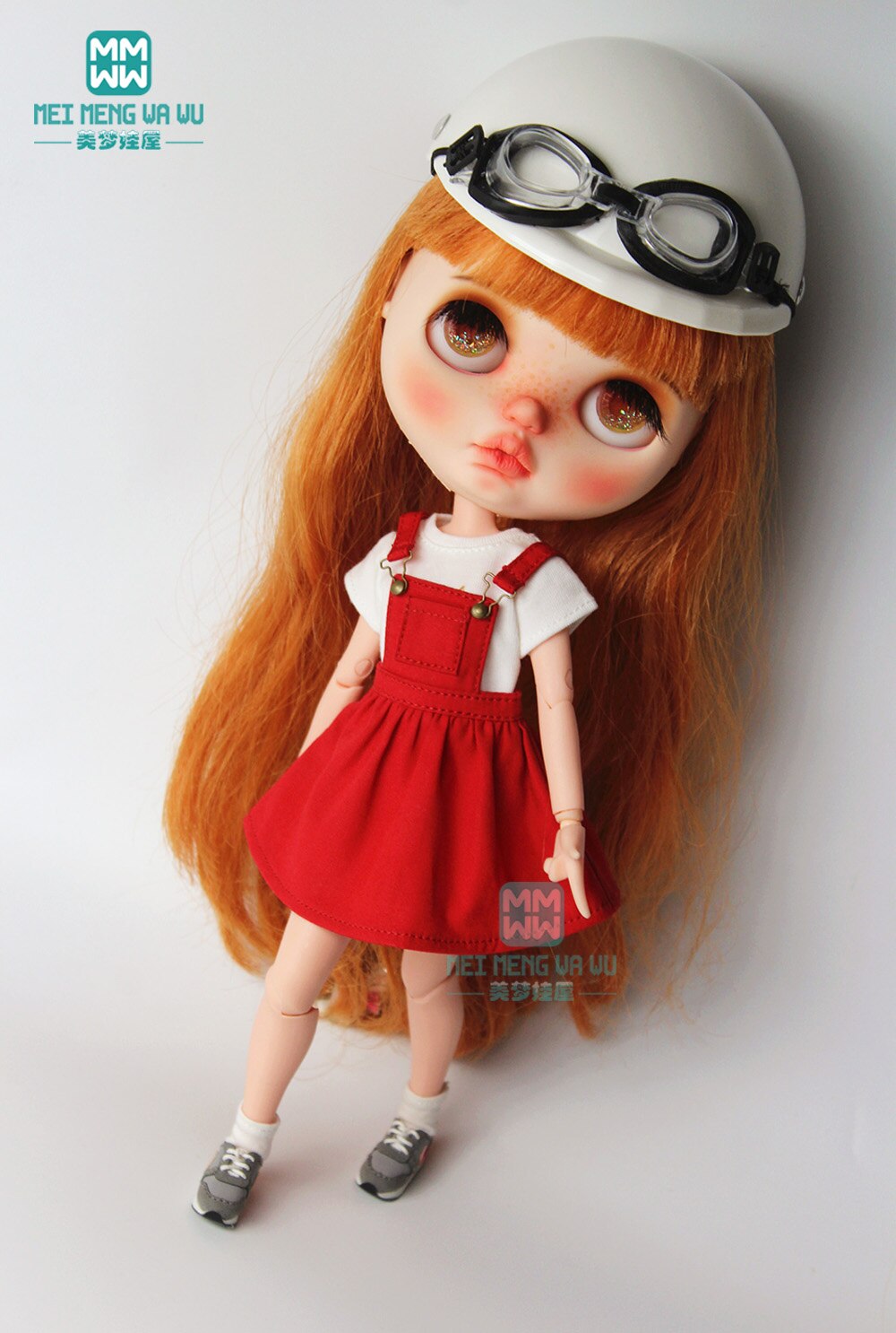 1PCS Blyth clothes coffee strap dress, T-shirt for Blyth Azone 1/6 doll accessories