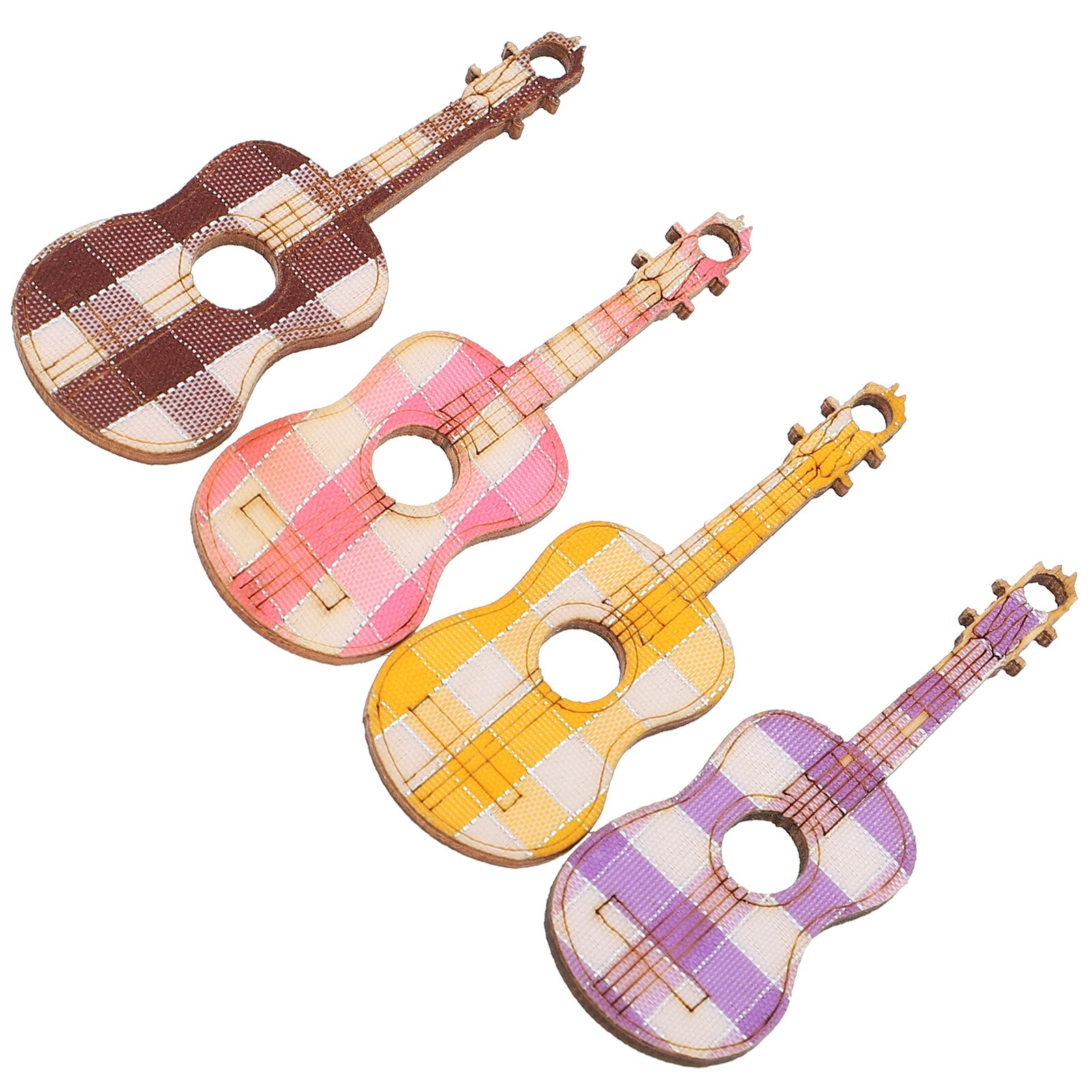 4pcs Miniature Guitar Desktop Decor Mini Guitar Kids Educational Plaything: Default Title