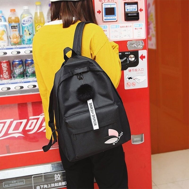 Mode Canvas Rugzak 19Inch Vrouwelijke Schooltas Student Boekentas Meisjes Leuke Reizen Rugzak Schoudertas