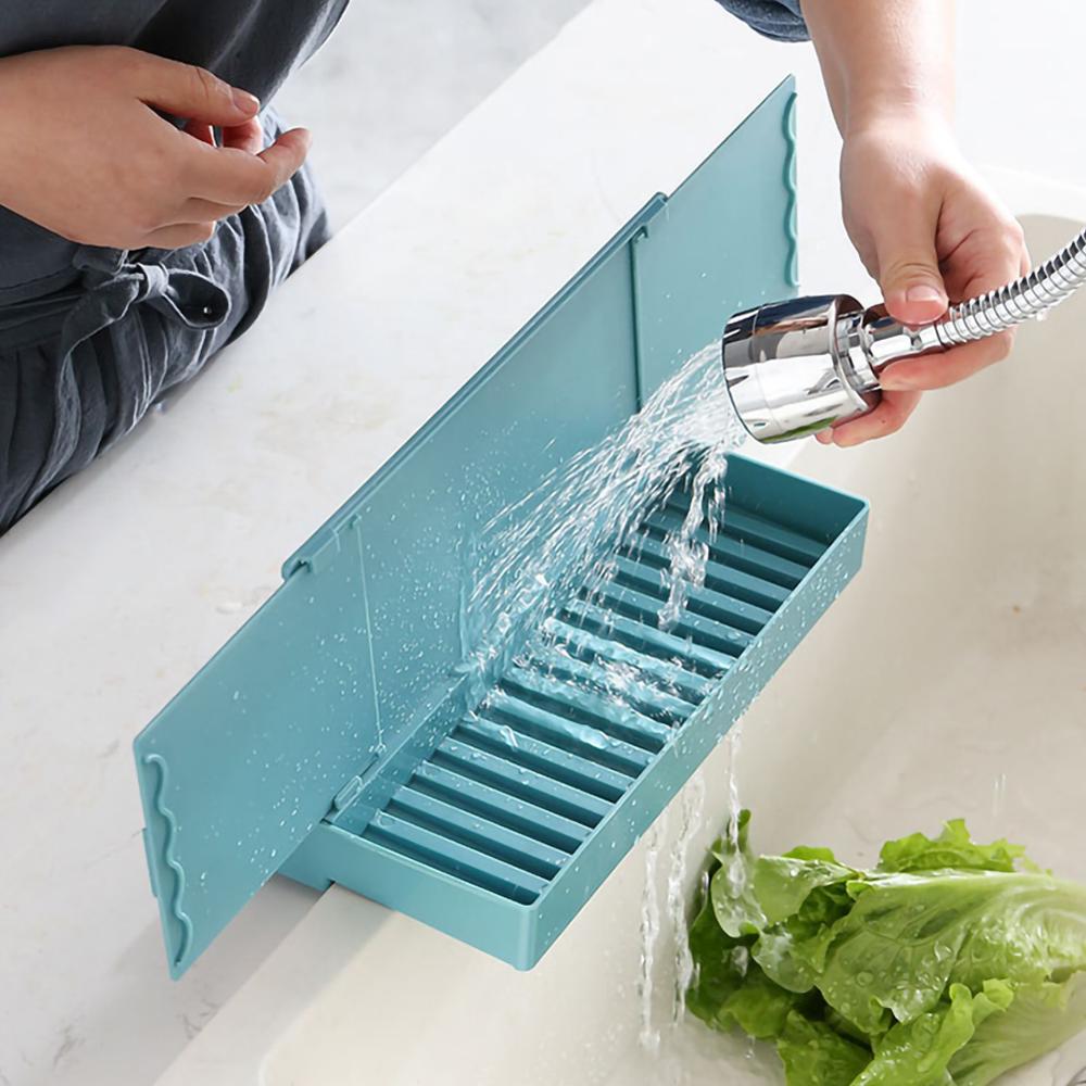 Telescopische Water Trog Gootsteen Water Baffle Afvoer Rack Anti-Splash Baffle Keuken Plank Gootsteen Guard Keuken Water Splash Guard