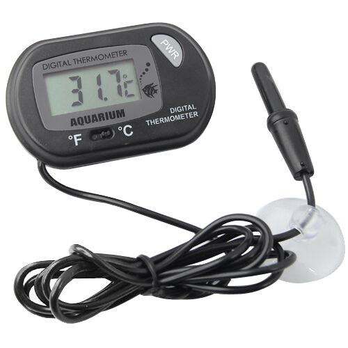 Digital lcd akvarium akvarium havvand terrarium termometer temperatur