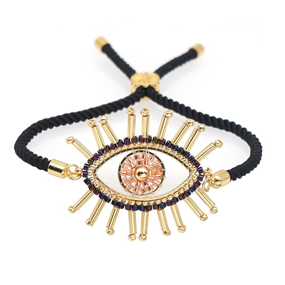 Go2boho Bracelet For Women MIYUKI Glass Beads Bracelets Mexican Jewellery Turkish Evil Eye Pulseras Handmade Woven