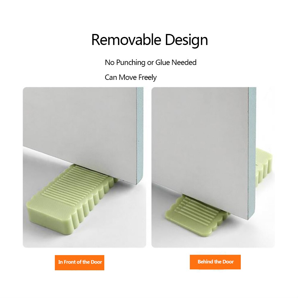 1 Uds parada de puerta de seguridad de silicona anti-skid a prueba de viento puerta/puerta de la puerta trasera de Anti-colisión para