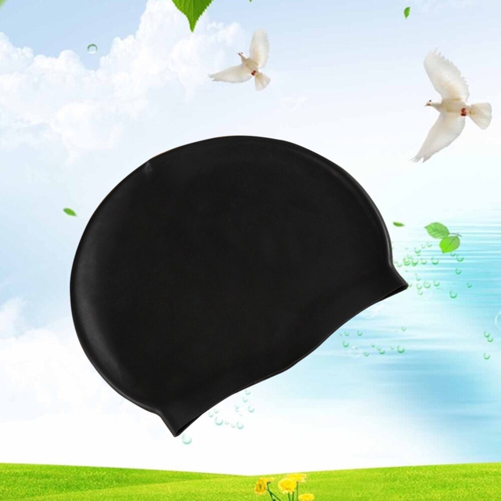 1pc Durable Elastic Rubber Swimming Accessory Swimming Hat Swim Cap Silicone Swimming Cap for Men