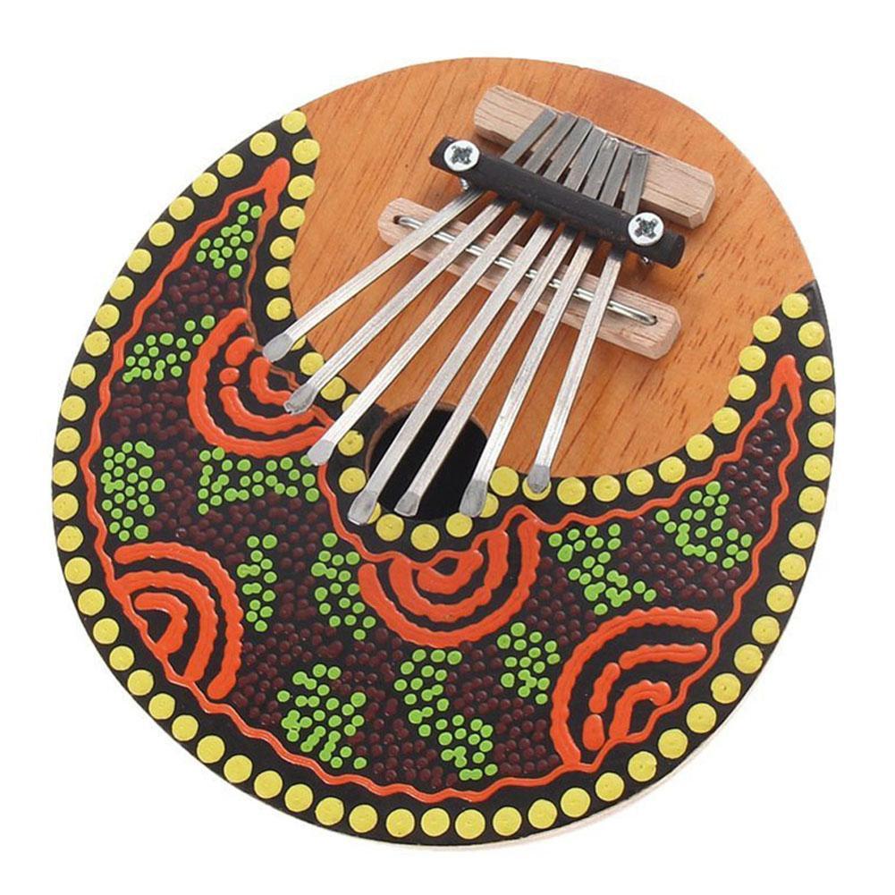 Piano Kalimba peint en coquille de noix de coco, 7 touches, Instrument de musique, jouet pour enfants, pour débutants