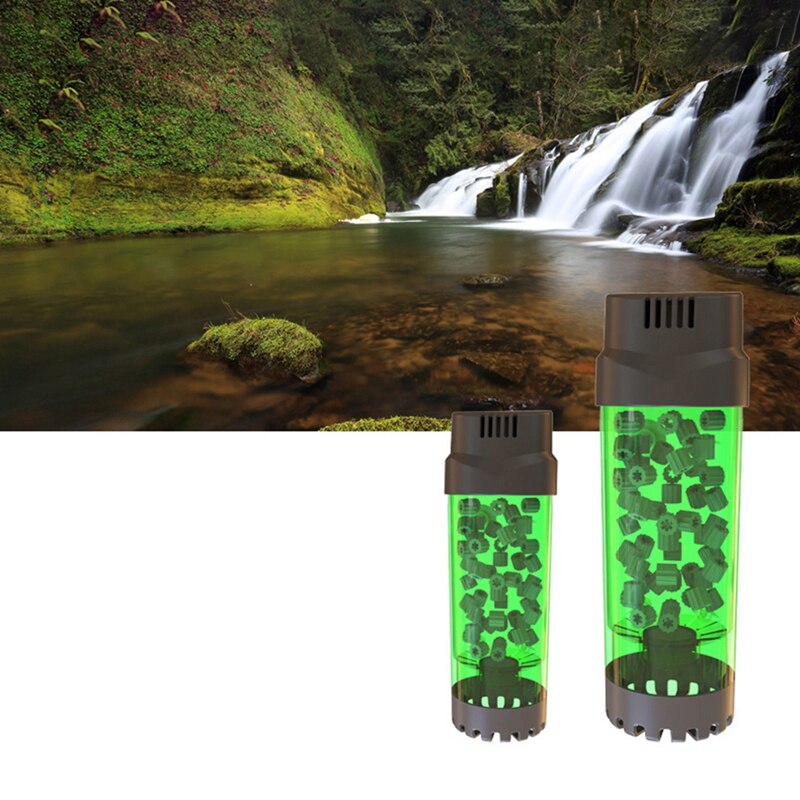 Aquarium Aquarium fluidisé lit mobile filtre bulle Bio média filtre avec pierre à Air et filtre éponge