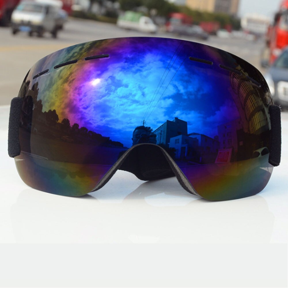 Winter Ski Goggles Unisex Snowboard Goggles Gear Skiën Sport Volwassen Eyewear Anti-Fog Uv Lens Abs Ski Mask Outdoor sport: Blauw