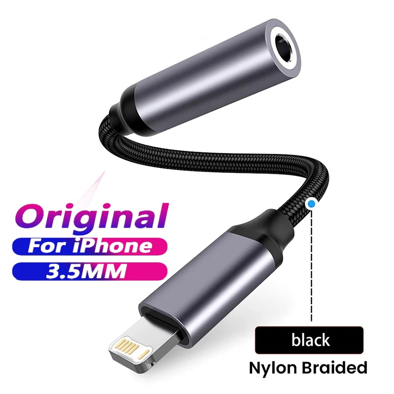 3,5 mm Klinke AUX-Kabel 8-polige Beleuchtungsschnittstelle zu AUX-Kopfhörer-Adapter Audiokabel-Anschluss-Splitter für iPhone 14 13 12 11