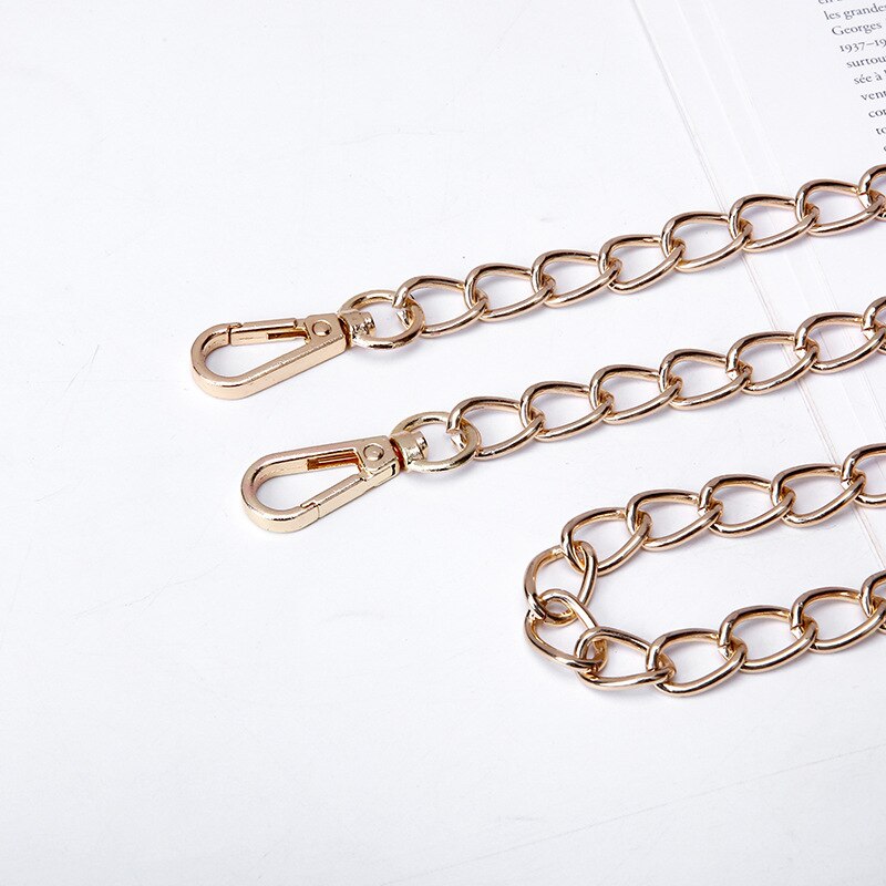 Bag Chain Strap Belt Hardware Shoulder Handbag Metal Replacement Bag Part DIY Strap Accessories for Women Chain Bag: a1 Gold / 100 cm