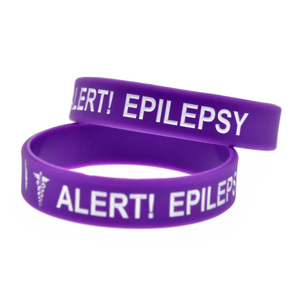 Obh 50Pcs Alert Epilepsie Siliconen Armband In Kids Maat 4 Kleuren