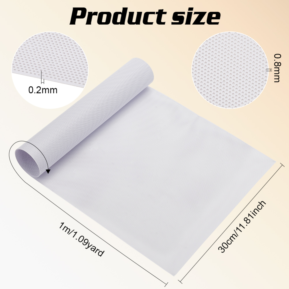 Custom Fursuit Eye Mesh, 39x11.8inch White PVC Plastic Net 0.2mm Thick Waterproof Printable Mesh for Furries Cosplay, Props: Black Nickel