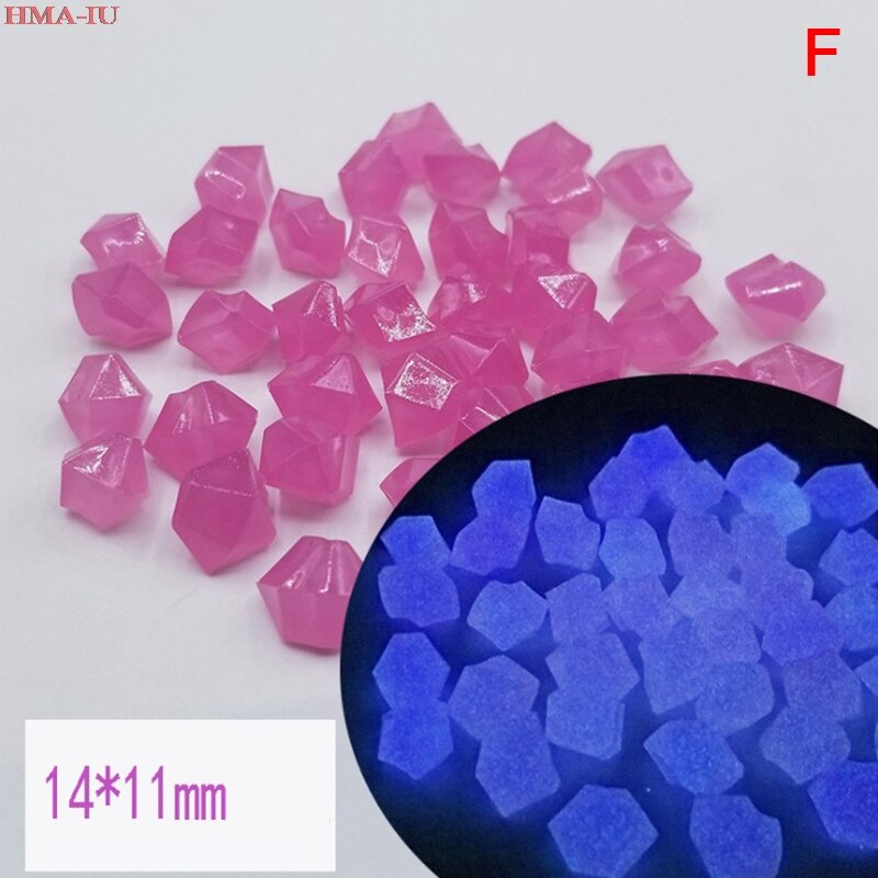 300Pcs Garden Decoration Luminous Pebbles Stones Fish Tank Pebble Aquarium Rocks: Purple