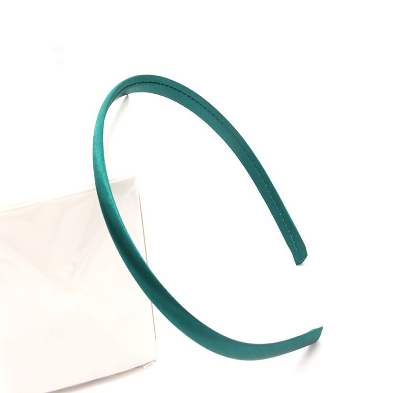 10 sztuk 10mm tkaniny pokryte pałąk kolorowe włosy obręcze puste ustawienia bazowe dla DIY Making dzieci dziewczyny akcesoria do włosów ustalenia: Dark Green