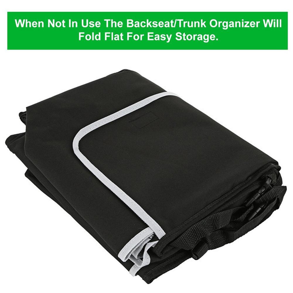 Auto gain de place suspendu pliable SUV voiture siège arrière sac de rangement coffre rangement organisateur boîte