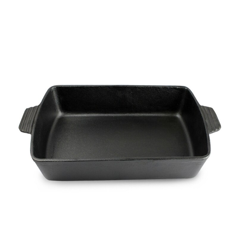 Cast Iron Fish Plate Rectangular Grill Pan Barbecue Plate