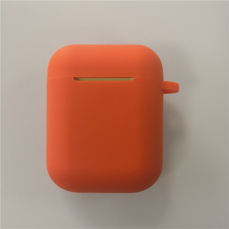 Para apple i9s/i10/i11/i12 sem fio bluetooth fone de ouvido macio silicone capa protetora caso caixa de armazenamento escudo i12 fone de ouvido casos: orange