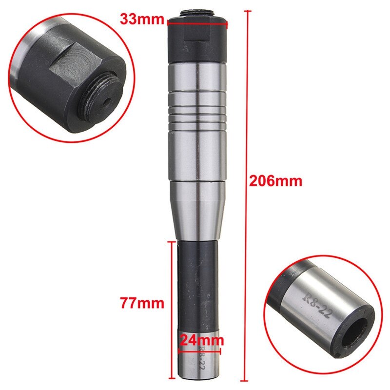 High Hardness 45 Steel R8 Shank 22Mm Milling Arbor Gear Mill Cutter Tool Holder Lathe CNC Cutting Tools