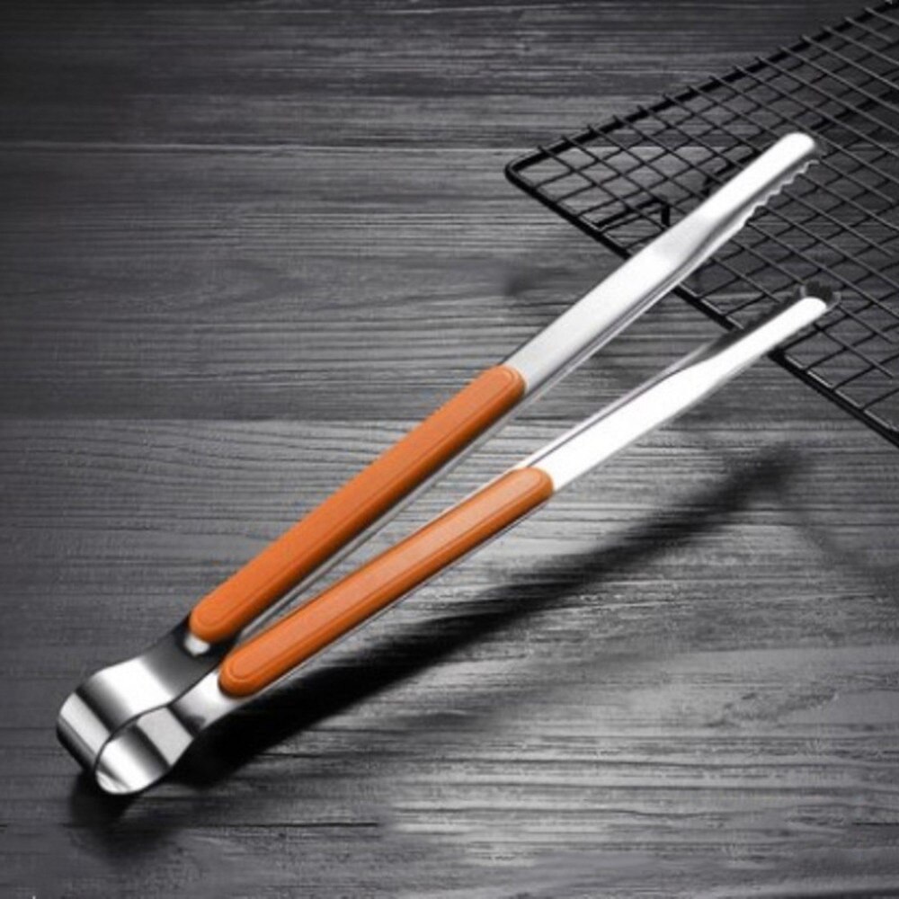 25.5 x 1.8cm rustfritt stål bbq tang grille grille matklipp er tang kjøtt salat skål brød klemme kjøkken tilbehør verktøy