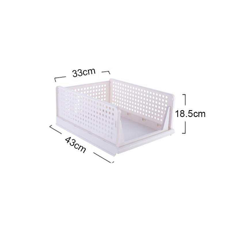 1PC Home Wardrobe Storage Box Closet Clothing Organizer Dorm Room Clothes Organization Layered Shelf Bedroom Cabinet Shelf Rack: 43x33x18.5cm