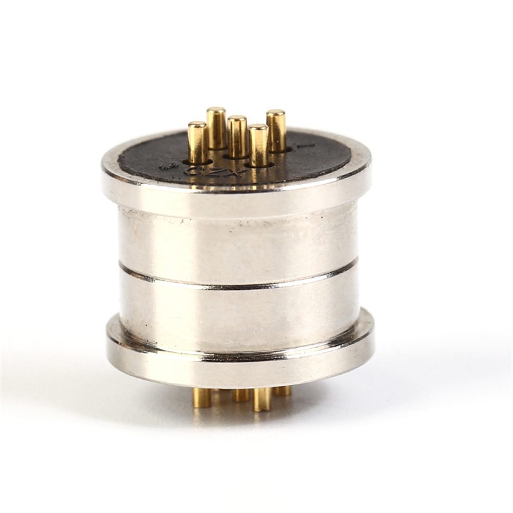 1/2/3/4/5- poliger stecker/buchse, 2a 5v dc-ladeanschluss, federbelasteter magnetischer pogo-pin-steckverbinder, rastermaß 13.5 mm, durchgangsloch