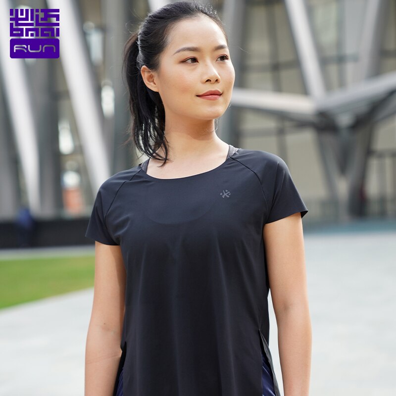 BMAI Summer Women Gym Running T-shirt Training Marathon Woman Short-sleeve Sportswear Breathable Flick Female Sports Top