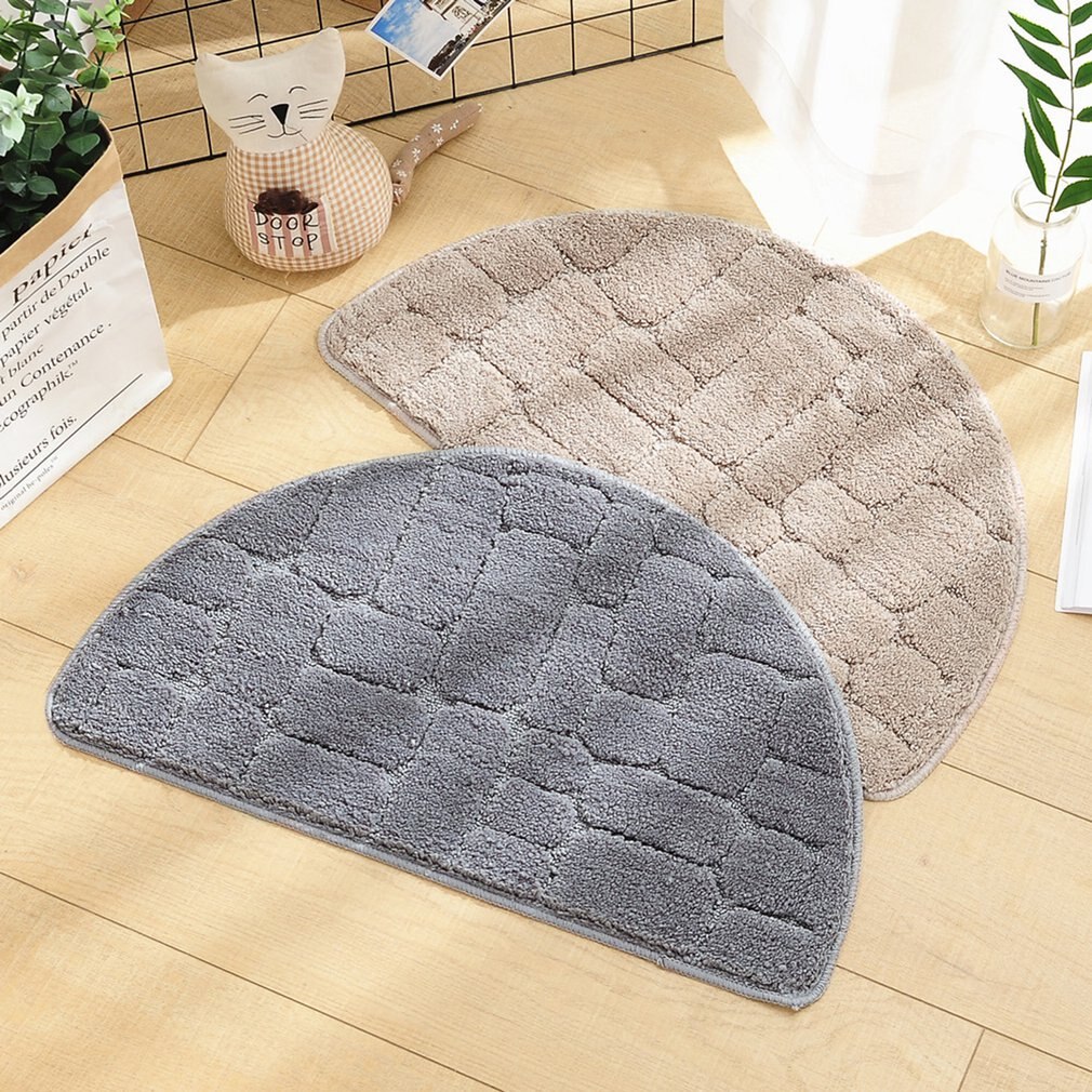 Floor Mat Indoor Outdoor Tapijt Water Absorptie Wasbare Deur Mat Microvezel Semi Cirkel Vloer Duurzaam Mat