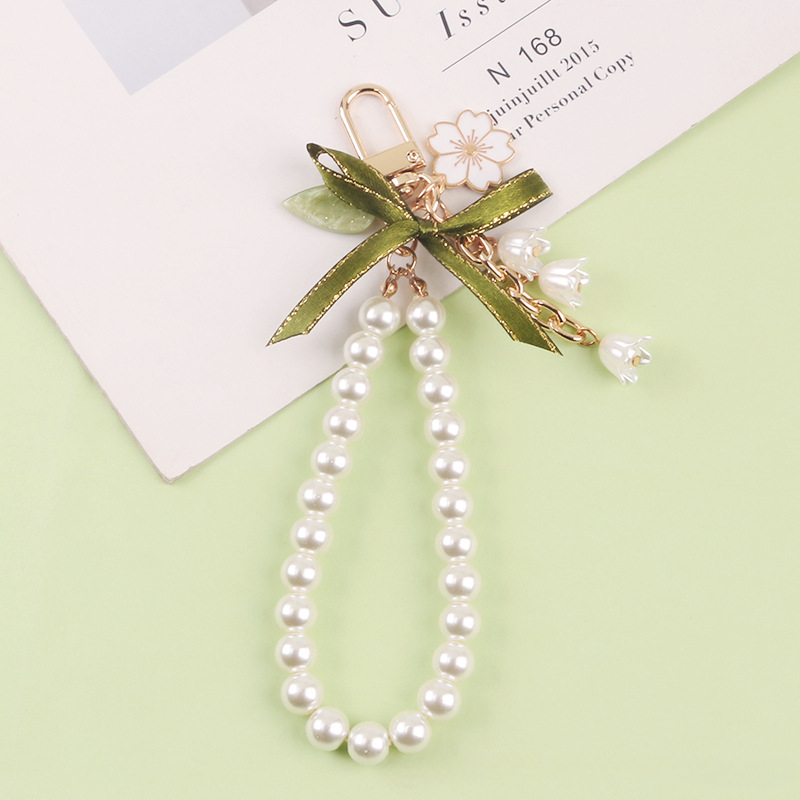 Cute Tulip Flowers Phone Charms for IPhone/Samsung/Huawei Strap Lanyards Mobile Phone Case Keychain Car Key Chains Headset Cover: Red / Pink