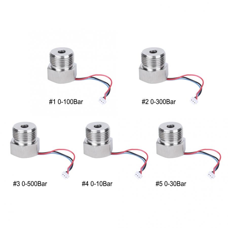 DC 5V G1/2 Pressure Sensor Transmitter Pressure Transducer 10/30/100/300/500 Bar 3 Wire Flat Film Pressure Transmitter