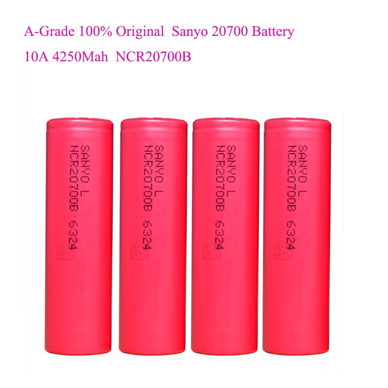 Batterie originale NCR20700B 3.7V 10A 4250MAH 20700 pour batterie Lithium-Ion Rechargeable Sanyo NCR20700B