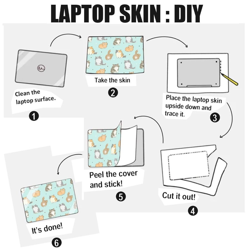 Naklejki na laptopa 16 cale diy, wodoodporne, dekoracyjne, skórki na notebooka, skórki z pvc, do komputerów mac/hp/dell/lenovo/acer