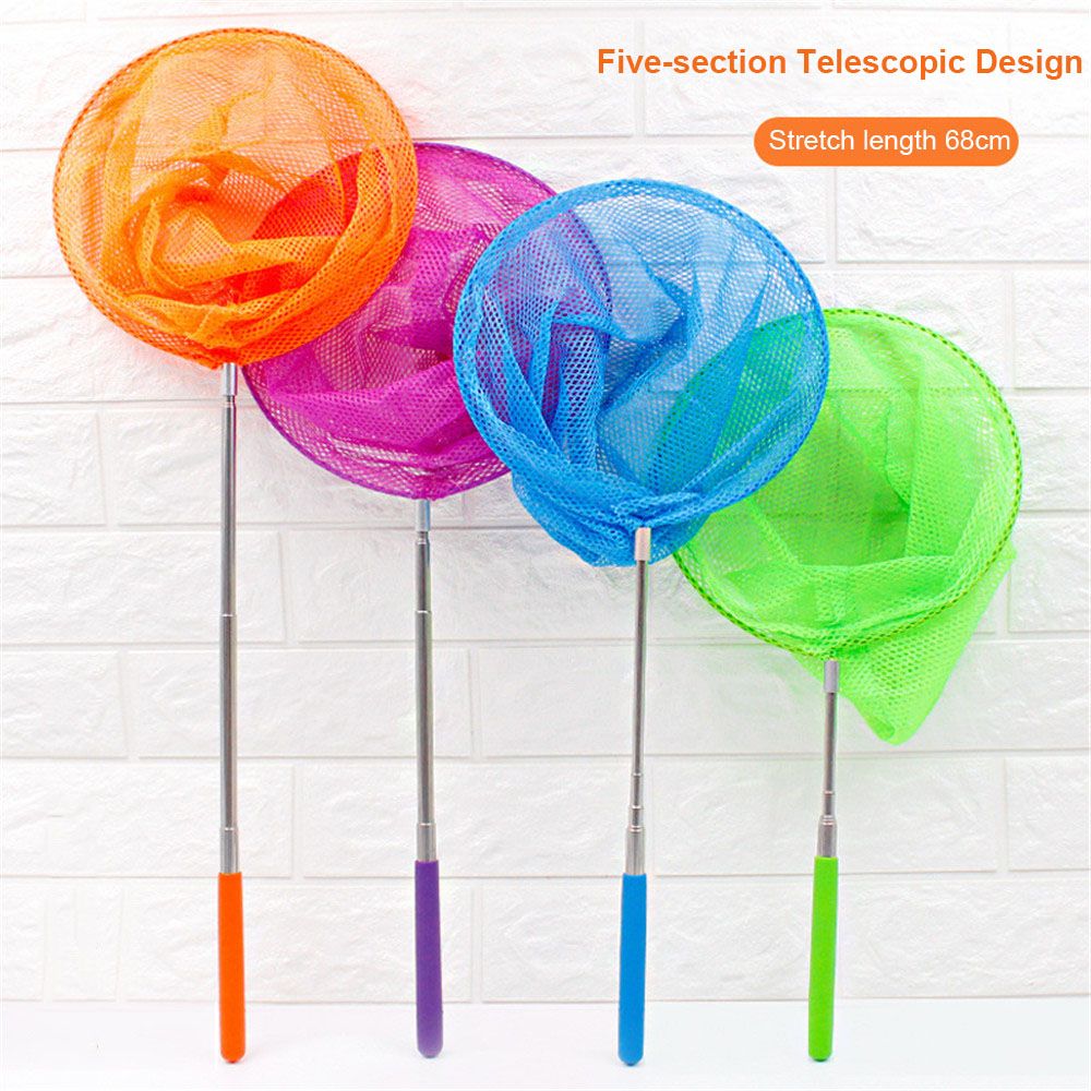 Red de pesca telescópica extensible para niños, malla ligera de 34 pulgadas para atrapar insectos, Red de mariposa
