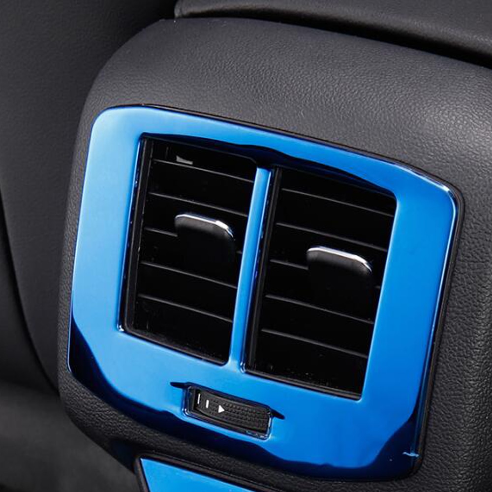 Para Volkswagen t-roc TROC , accesorios, reposabrazos Interior, rejilla de ventilación trasera, cubierta de acero inoxidable, Panel DE SALIDA AC embellecedor
