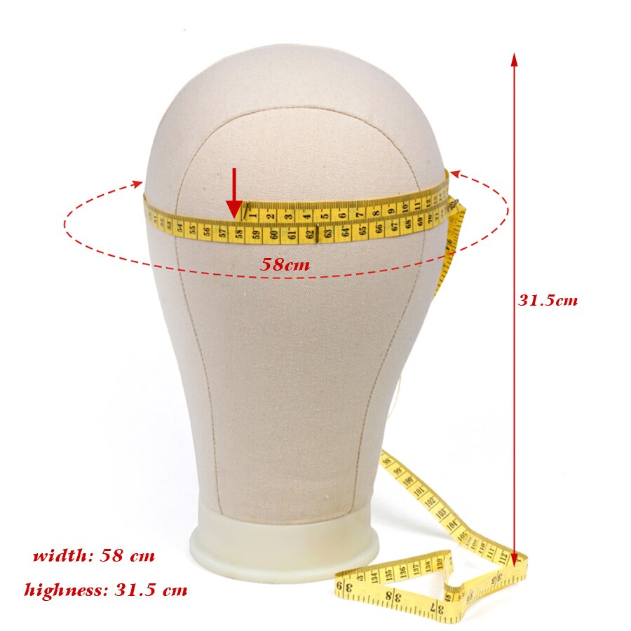 Leeons justerbar lærred blokhoved 21 " 22 " 23 " 24 " træning mannequin hoved paryk display mannequin hoved med stativ til fremstilling af display