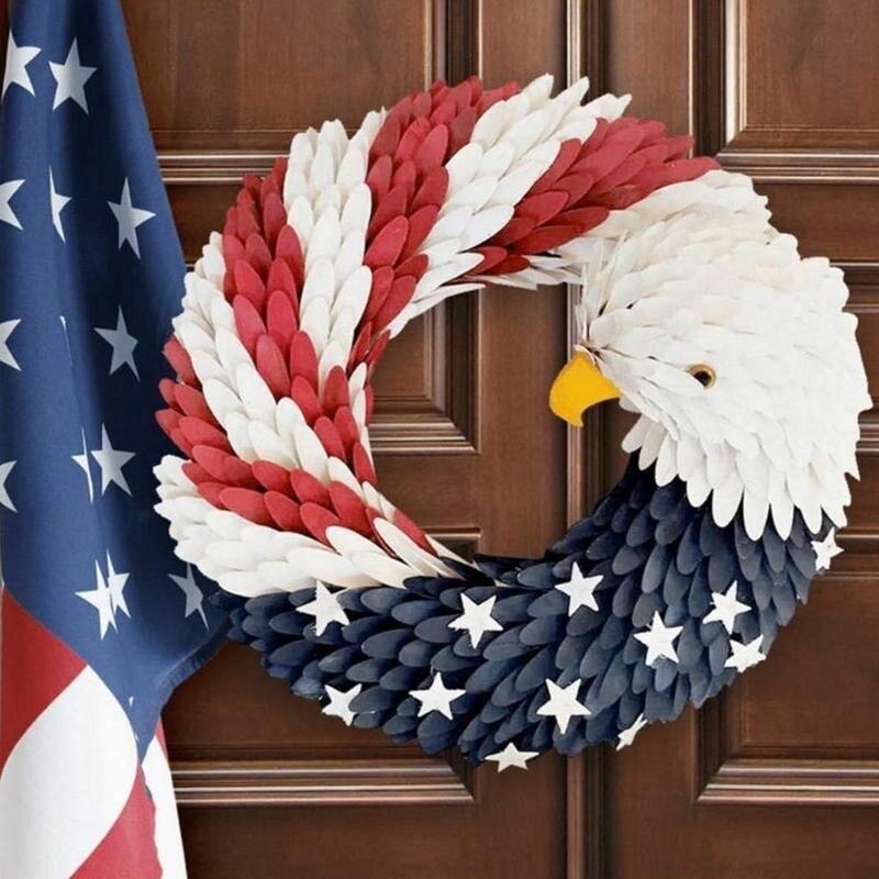 American Eagle Wreath - Patriotic Wreath for Front Door Election Vote President American Eagle Garland