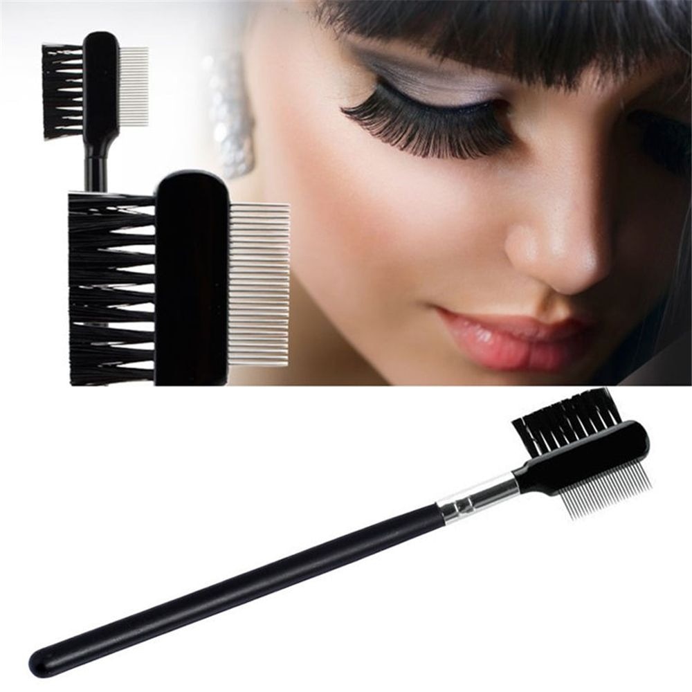 1Pcs Wenkbrauw Wimper Dual-Kam Extension Borstel Kam Populaire Beauty Cosmetische Make-Up Tool