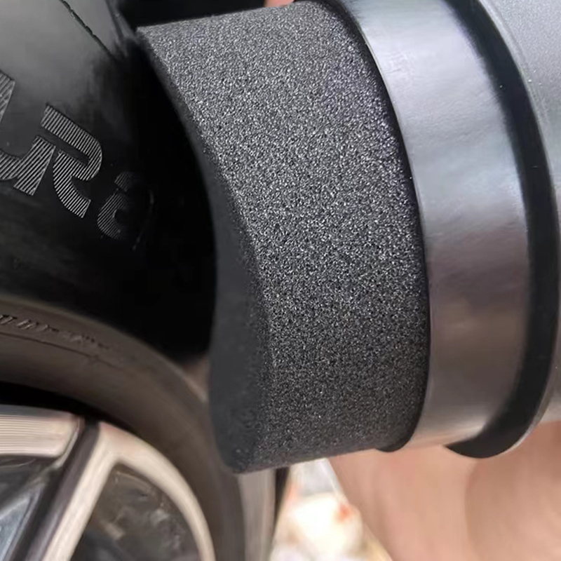 Autowiel Polijsten Waxen Gebogen Band Sponsborstel Met Cover Band Schoon Contour Dressing Applicator Pads voor Auto-accessoires