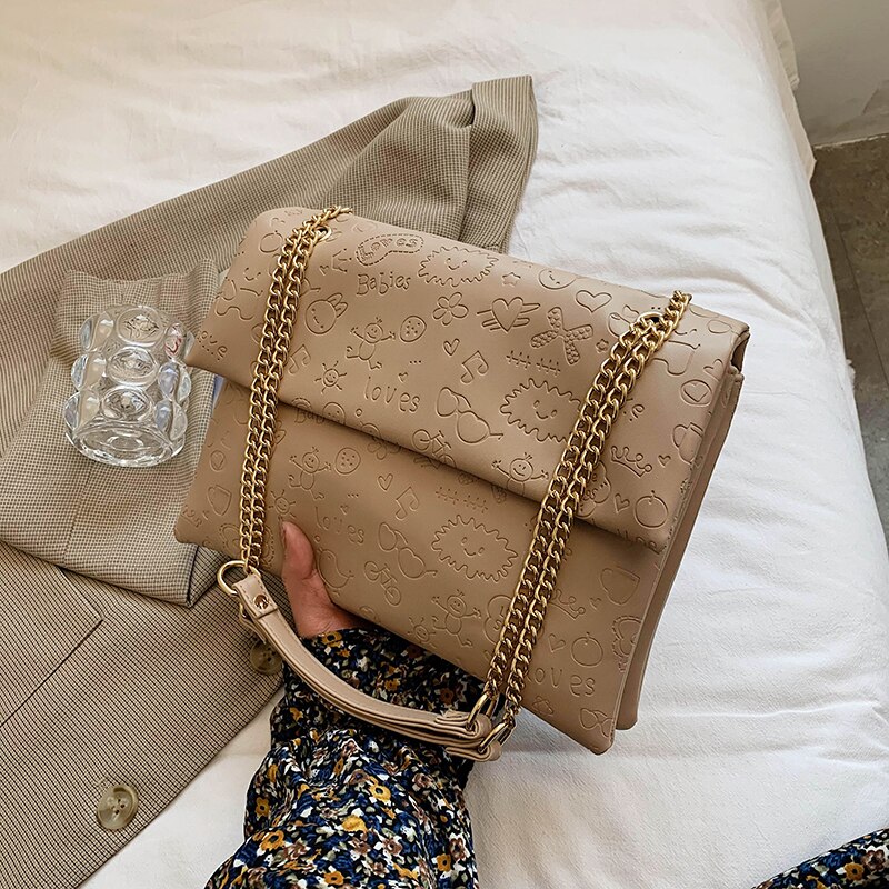 Geräumige tasche, trendige sommer-schultertasche, damentasche, super angesagte achseltasche: Khaki