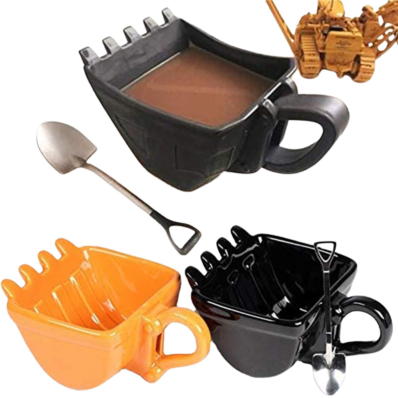 Coffee Cup Excavator Shape Single Handle Plastic Bucket Cup Cake Cup Household Kitchenware Coffee Cups