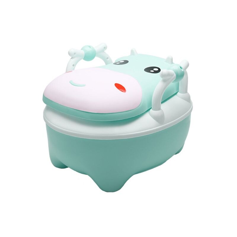 Soft Baby Potty Toddler Toilet Training Seat Large Anti-Slip Base Kids Road Pot 40JC: green