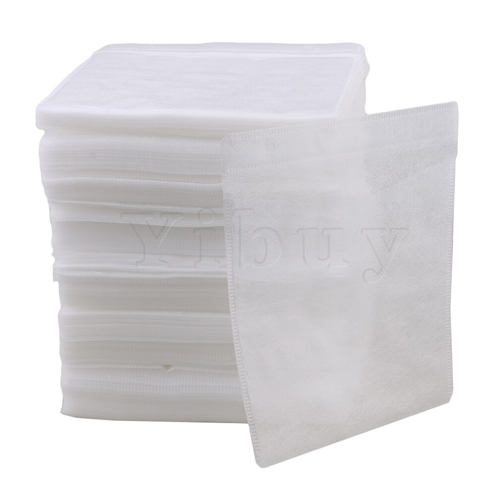 Yibuy14x13cm White Plastic OPP Double-sided CD DVD Holder Sleeves Set of 500