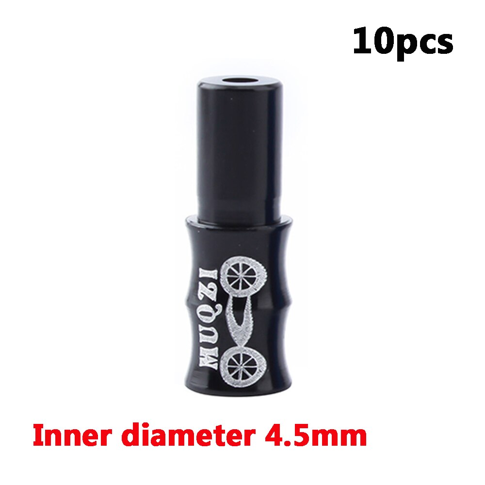 10 stk motorsykling tilbehør mtb terrengsykkel metall aluminiumslegering metalltråd caps sykkel deler bremseledning lokk kabel ledning deksel: 4.5mm svarte