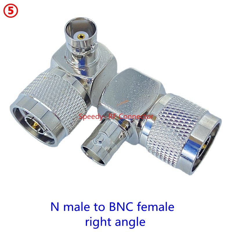 1 Uds L16 N tipo a BNC macho conector hembra Q9 BNC a N tipo adaptador Coaxial de ángulo recto RF rápida cobre: Marfíl
