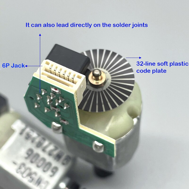 JOHNSON Electric 130 Photoelectric Encoder Speed Measuring Motor Code Disc DC 5V-12V Volt 32 Wire AB Phase Precision 6V 7.2V 9V