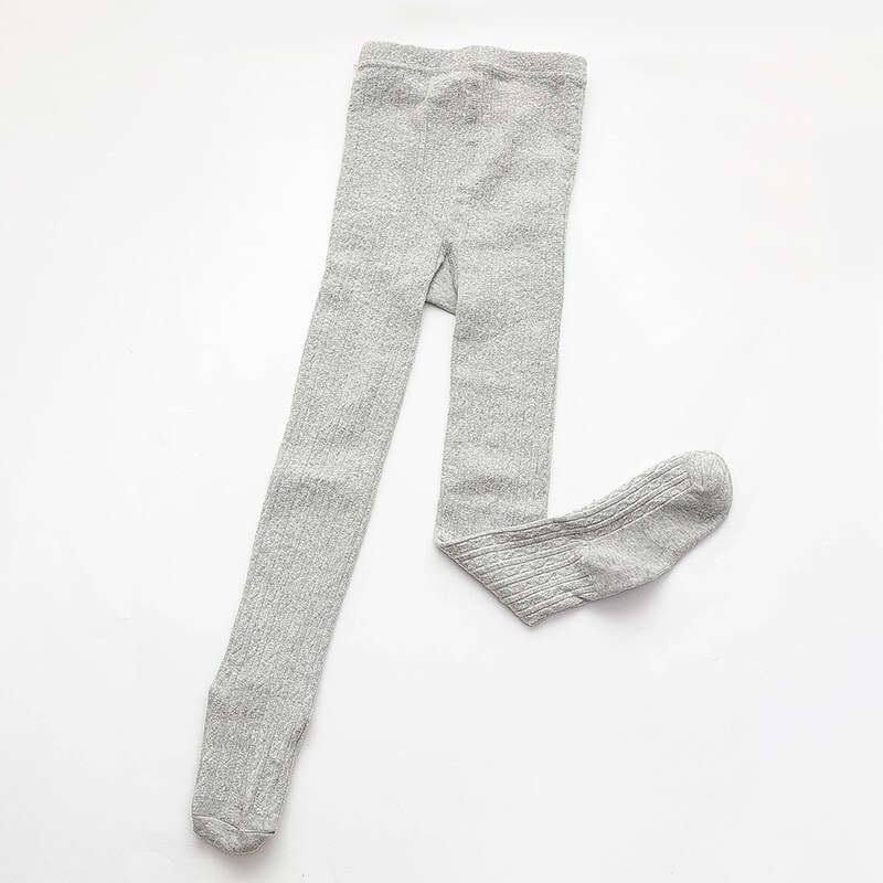 Collants do bebê da cor sólida algodão macio collants da criança recém-nascidos para a menina meias de malha inverno meninas meia-calça: gray